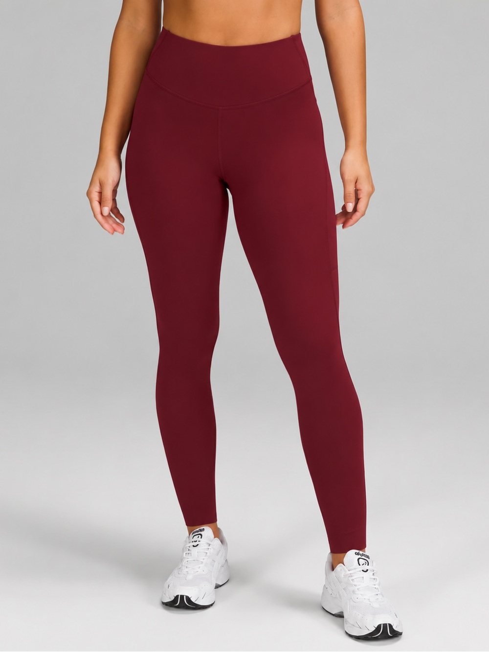 lululemon Base Pace High Rise Tight 28” Brushed Size 10 Burgundy